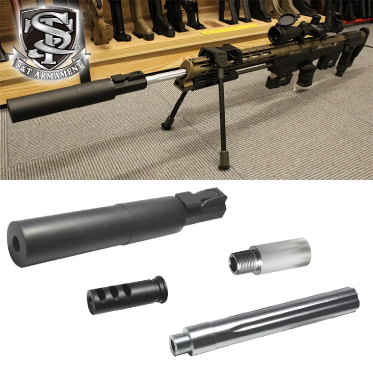 S&T DSR-1 QD Silencer & Flash Hider & 49MM Extension Barrel (14mm