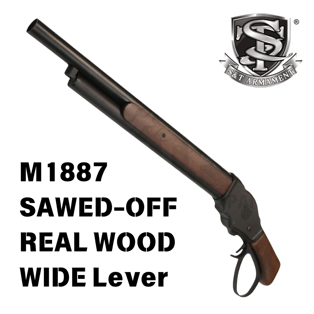 S&T Winchester M1887 Sawed-off Gas Shotgun Real Wood Wide Lever S&T Winchester M1887 Sawed-off Gas Shotgun Real Wood Wide Lever