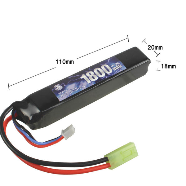 S&T Lipo 7.4v 1800mAh stick battery(18*20*110mm)