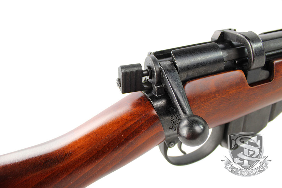 Lee-Enfield SMLE No.1 MKIII Rifle de muelle S&T- Madera Real y Metal -  Quimera Airsoft