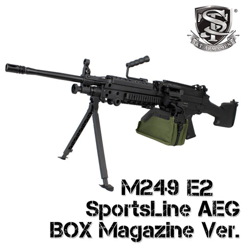 S&T M249 SAW E2 Sports Line AEG BK with Box Magazine