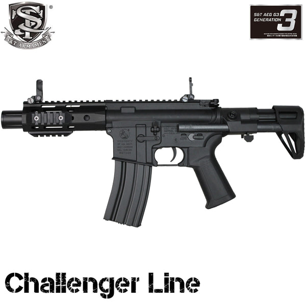 S&T M4 URX4 M-LOK SD PDW-S Challenger Line G3 AEG BK (COLT engraved)