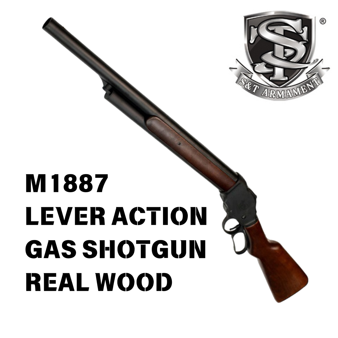 S&T Winchester M1887 Lever Action Gas Shotgun Real Wood – S&T Armament ...