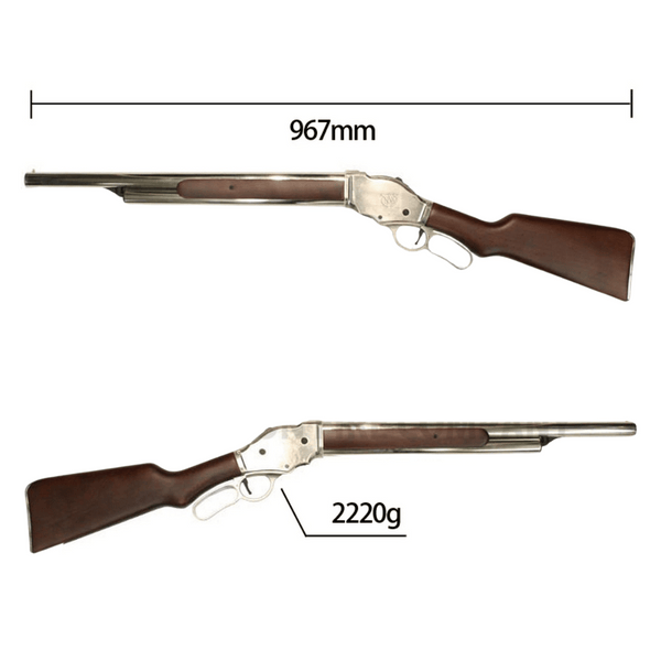 S&T Winchester M1887 Lever Action Gas Shotgun Real Wood Silver