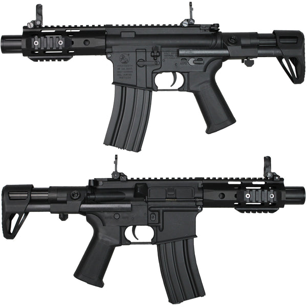 S&T M4 URX4 M-LOK SD PDW-S Challenger Line G3 AEG BK (COLT engraved)