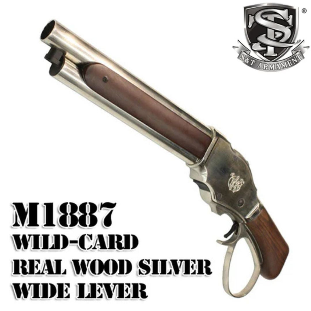 S&T M1887 Wild Card Shell Ejecting Gas Shotgun Real Wood Wide Lever SV