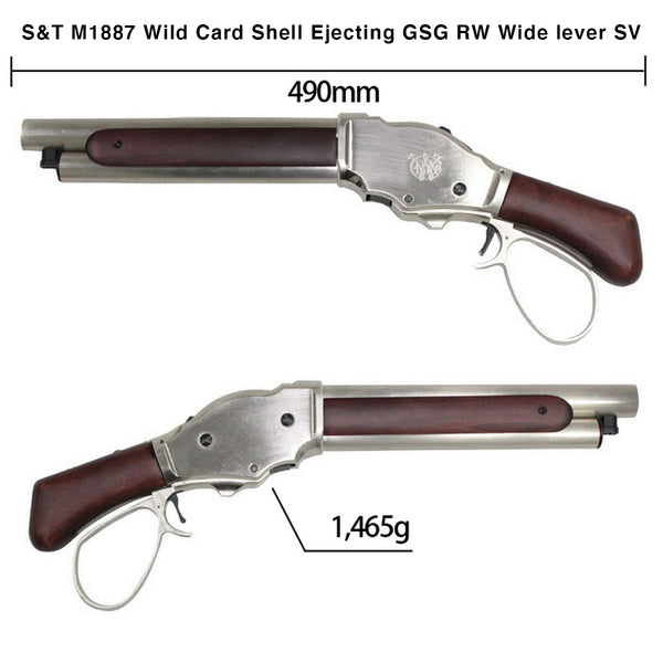 S&T M1887 Wild Card Shell Ejecting Gas Shotgun Real Wood Wide Lever SV
